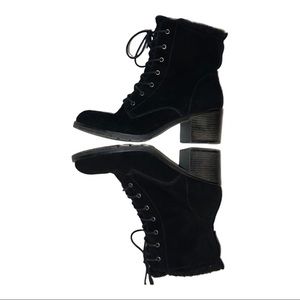 Pure Sole black “Darlin” lace up ankle boot